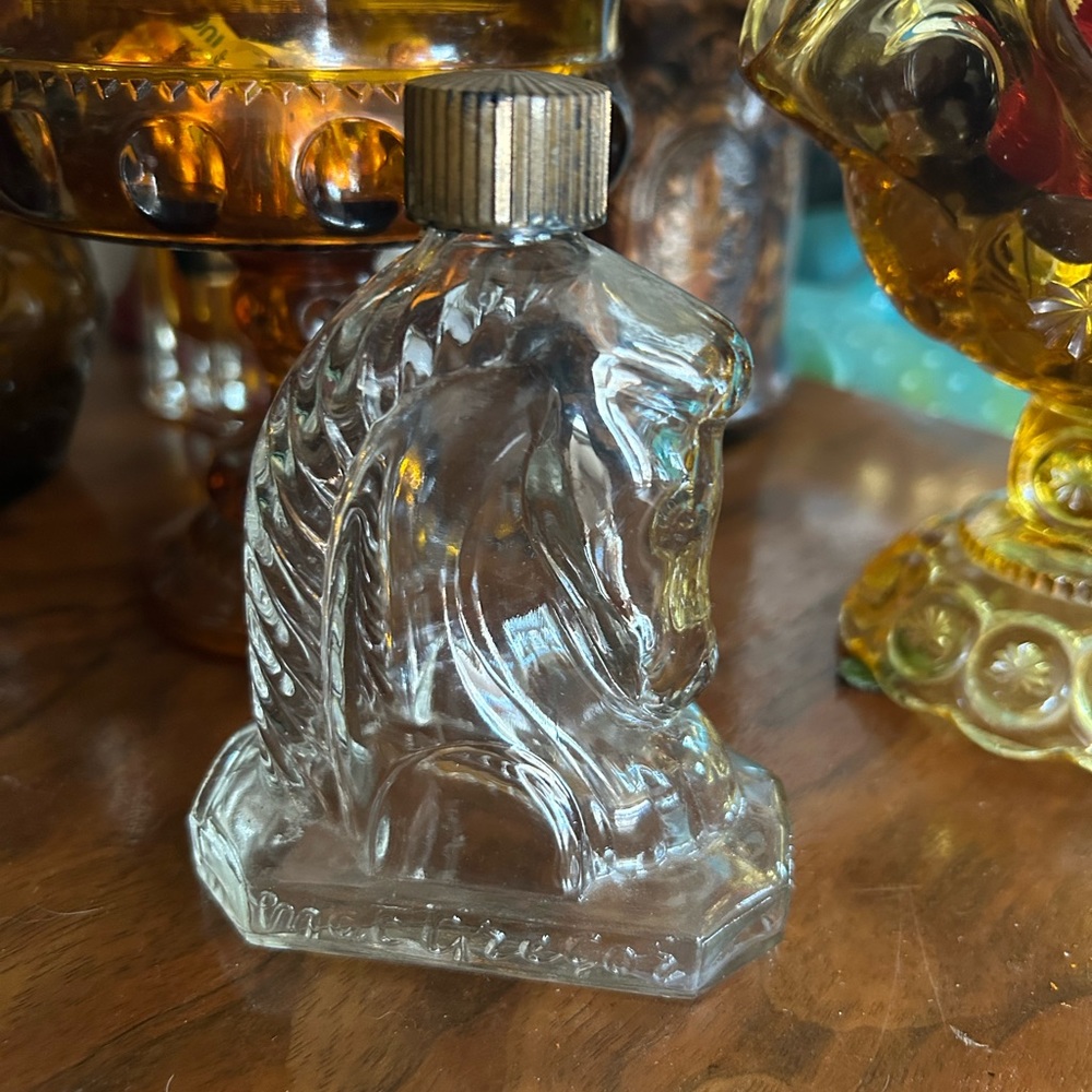 Vintage Mac Gregor Horse Head Empty Glass Bottle